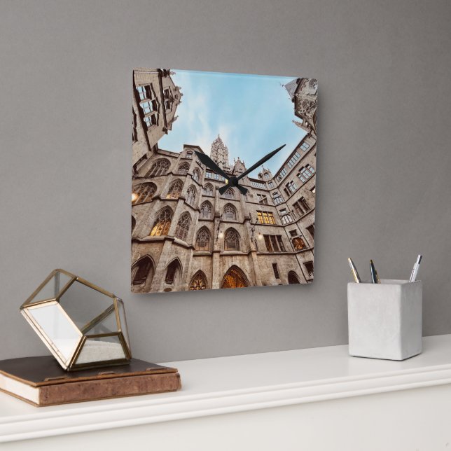 Munich Clock, Rathaus-Glockenspiel,   Square Wall Clock (Office)