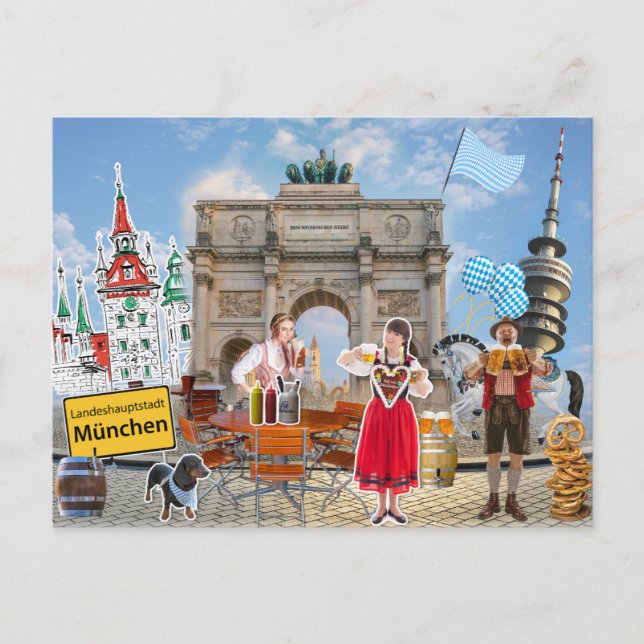 Munich Collage Postcard (Front)