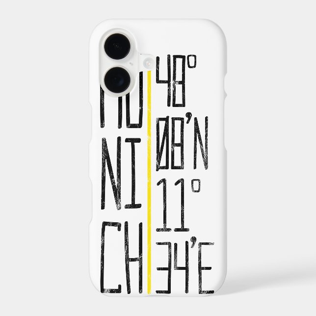 Munich Coordinates Mobile Phone Case (Back)