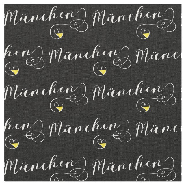 Munich Flag Heart, München Flagge Fabric (Close Up)