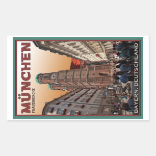 Munich - Frauenkirche Rectangular Sticker