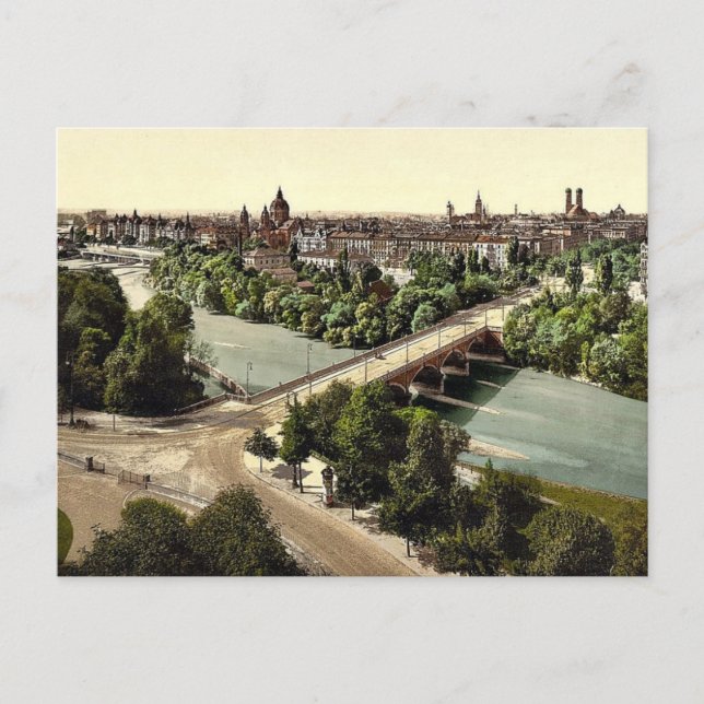 Munich from the Maximilianeum, Bavaria, Germany vi Postcard (Front)