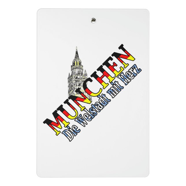 Munich German Flag Mini Clipboard (Back)