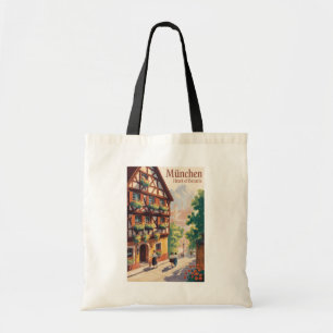 Munich Germany Bavaria Illustration Travel Art Tote Bag