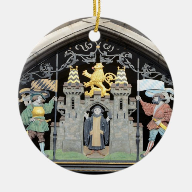 Munich, Germany Ceramic Tree Decoration (Front)