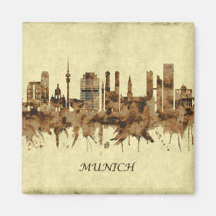 Munich Germany Cityscape Magnet