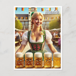 Munich Germany Oktoberfest Postcard