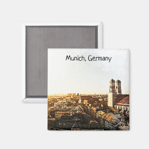 Munich Germany Panorama View Magnet