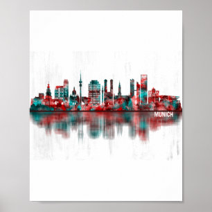 Munich Germany Skyline Poster