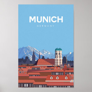 Munich Germany travel poster city