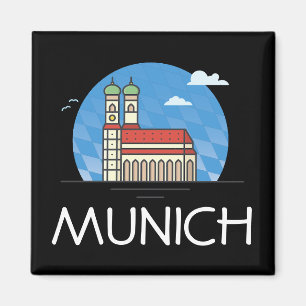 Munich Germany Travel Vintage Magnet