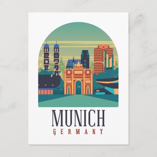 Munich Germany Vintage Postcard (Front)