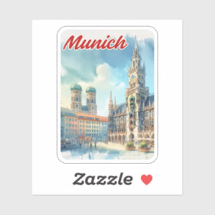 Munich Germany Watercolor Travel