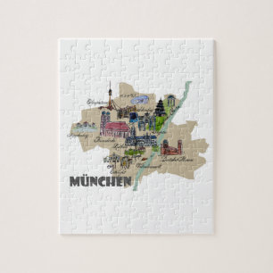 Munich Map Overview Jigsaw Puzzle