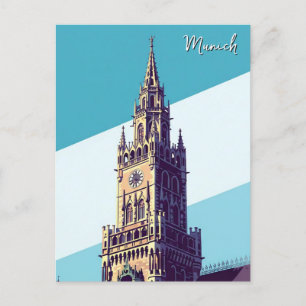 Munich Marienplatz Germany Postcard