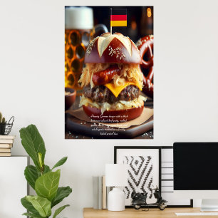 Munich Munchies: Brat Burger Bonanza 24x36 Poster