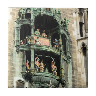 munich neues rathaus glockenspiel ceramic tile
