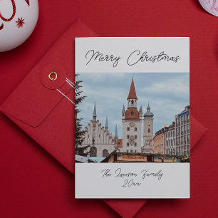 Munich Personalise Christmas Market Germany Postcard
