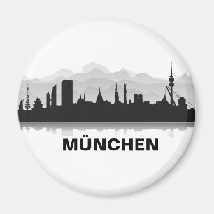Munich Skyline refrigerator Magnet