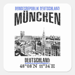 Munich Square Sticker