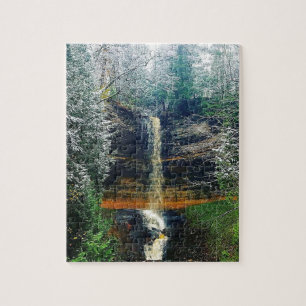Munising Falls Upper Peninsula Michigan Jigsaw Puzzle