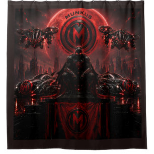 munkus Night of the Crimson Moon/bathroom Shower Curtain