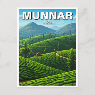 Munnar Kerala India Tea Plantation Postcard