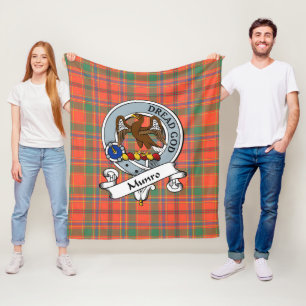 Munro Ancient Clan Badge Tartan Plaid Fleece Blanket