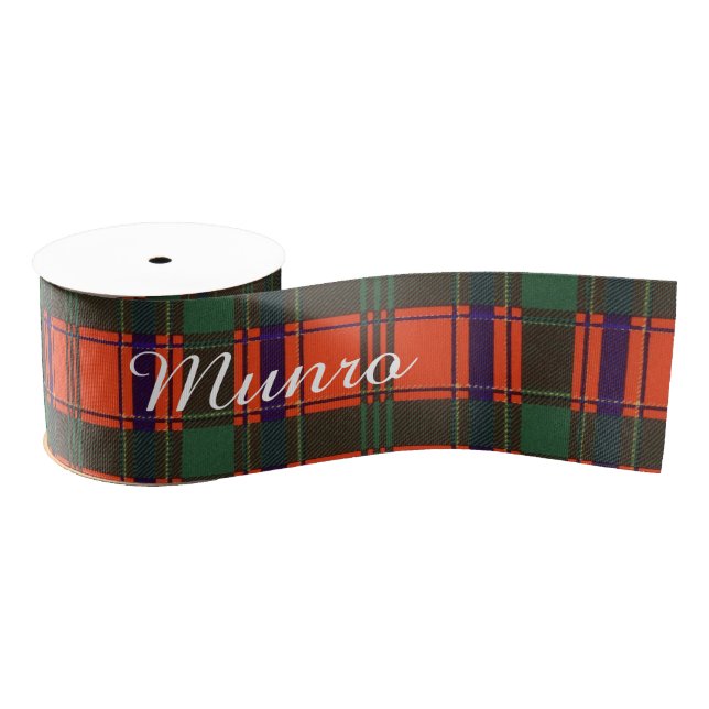 Munro clan Plaid Scottish tartan Grosgrain Ribbon (Spool)