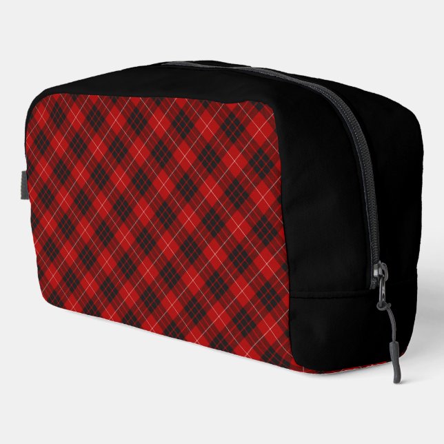 Munro Clan Tartan Scottish Plaid Pattern Dopp Kit (Right Corner)