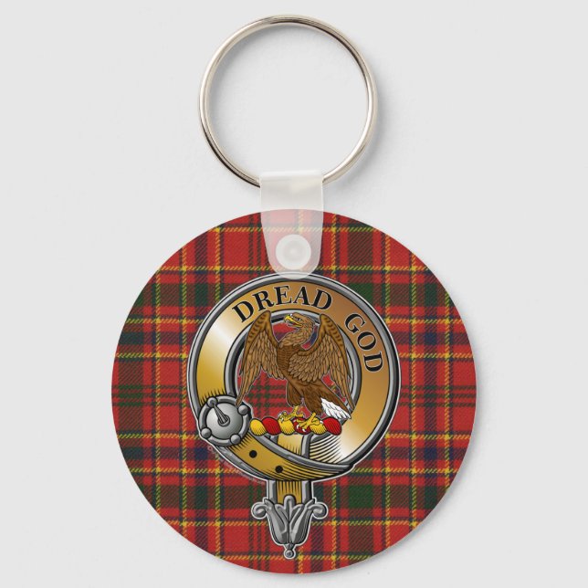 Munro Tartan & Badge Key Ring (Front)