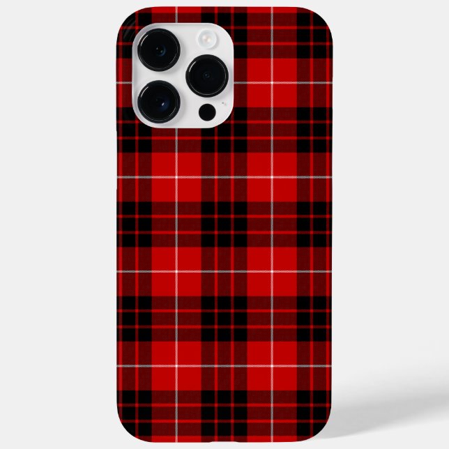 Munro tartan red black plaid Case-Mate iPhone case (Back)