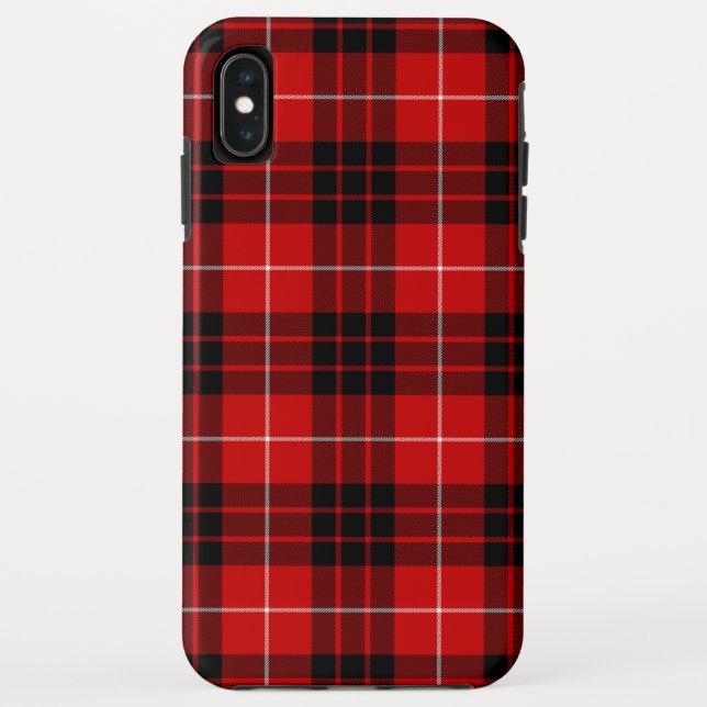Munro tartan red black plaid Case-Mate iPhone case (Back)
