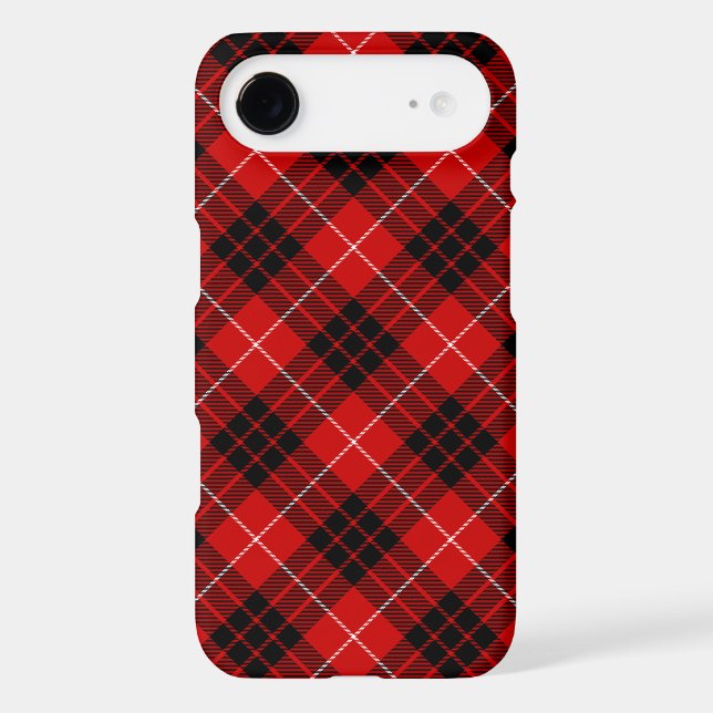 Munro tartan red black plaid Case-Mate iPhone case (Back)