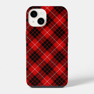 Munro tartan red black plaid iPhone 14 case