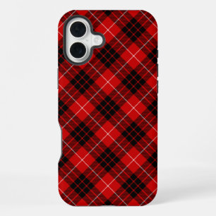 Munro tartan red black plaid iPhone 16 plus case