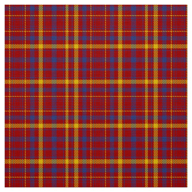 Munro Tartan Red Blue and Yellow Plaid Fabric (Swatch)