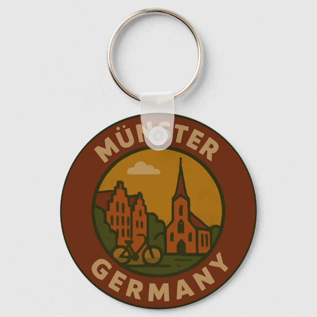 Münster Germany City Art Key Ring (Front)