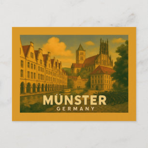 Münster Germany City Art Postcard