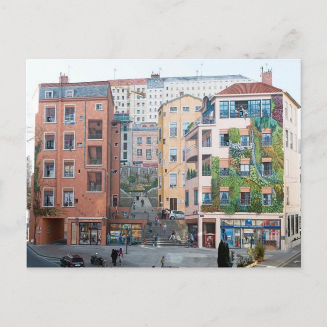 Mur des Canuts - Mur peint - Lyon Postcard (Front)