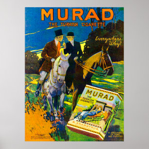 Murad Cigarettes 1910 The Turkish Cigarette Poster