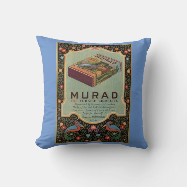 Murad Cigarettes ad Cushion (Front)