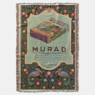 Murad Cigarettes ad Throw Blanket