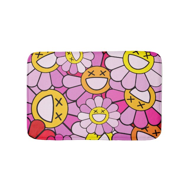 Murakami flowers bath mat (Front)