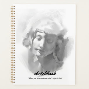 Mural Art Plaster Statue Woman sketch Planner