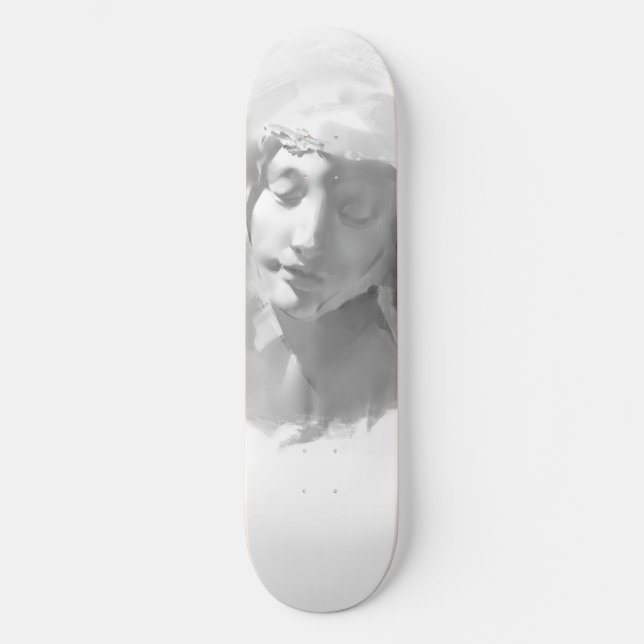 Mural Art  Plaster Statue  Woman  sketch Skateboard (Front)