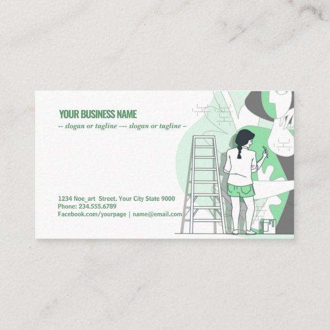 Mural artist concept business card (Back)
