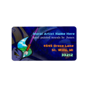 Mural Artist Graphic Design BUSINESS Label