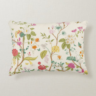 Mural. Bloom. Blooming trees. Vintage floral illus Decorative Cushion