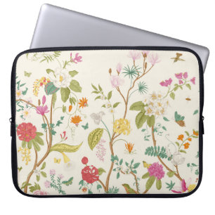 Mural. Bloom. Blooming trees. Vintage floral illus Laptop Sleeve